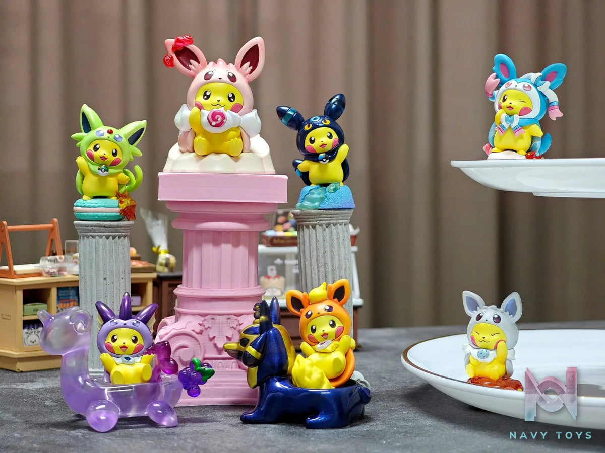 Qing Niao Studio – Plain Glitter Eevee Family Pikachu Costume Set, Arcanine Costume Set Pokémon