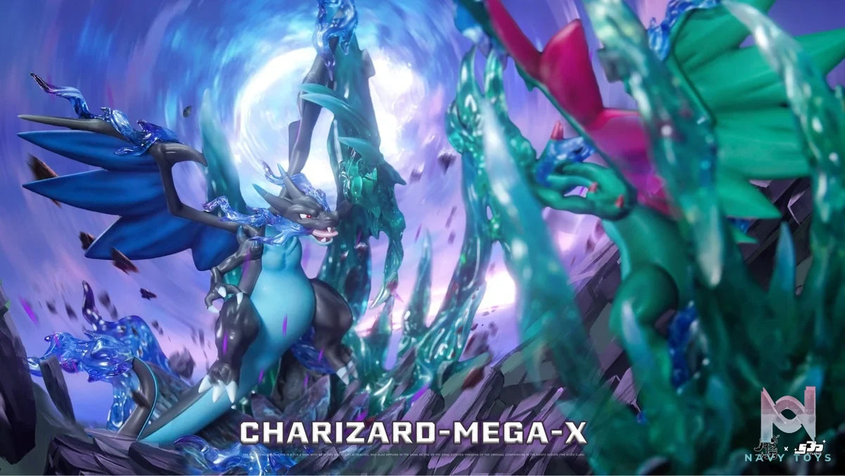 Mega Charizard X - Pokemon - Moonstone x Water Fleet Studio resin statue MoonStone Studio x Water Fleet Studio anime figure