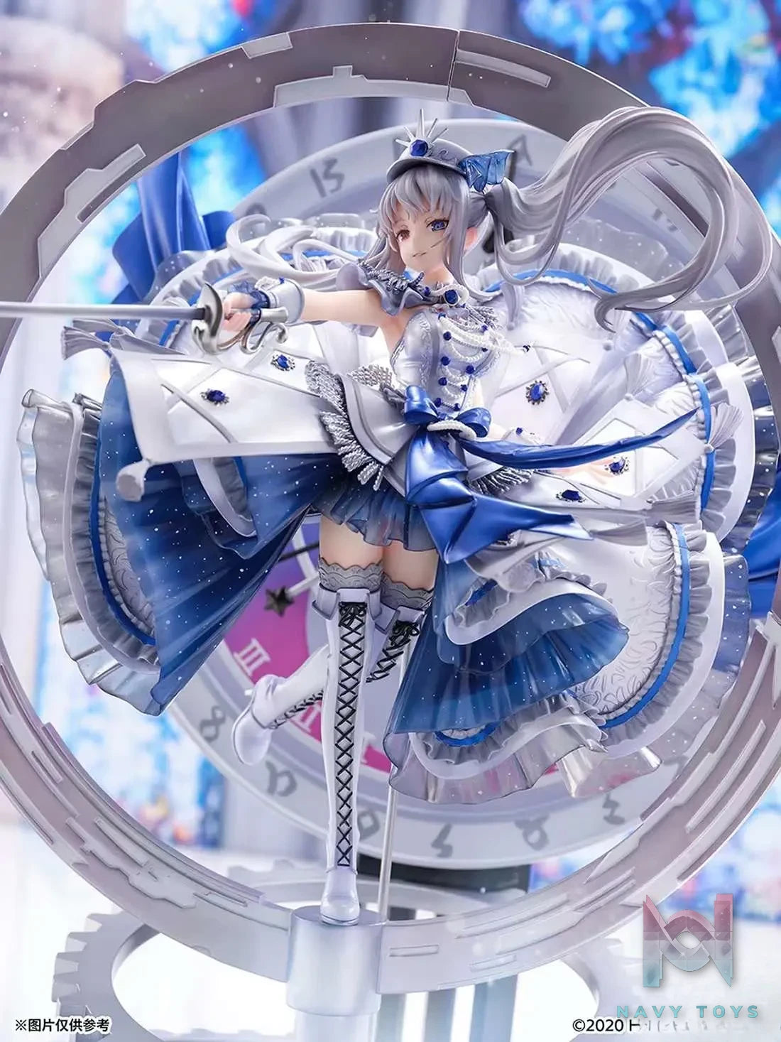 Shibuya Scramble Figure (SSF) – Date A Live Fragment: Date A Bullet – White Queen – Shibuya Scramble Figure – 1/7 – Royal Blue Sapphire Dress Ver. (eStream) (licensed)