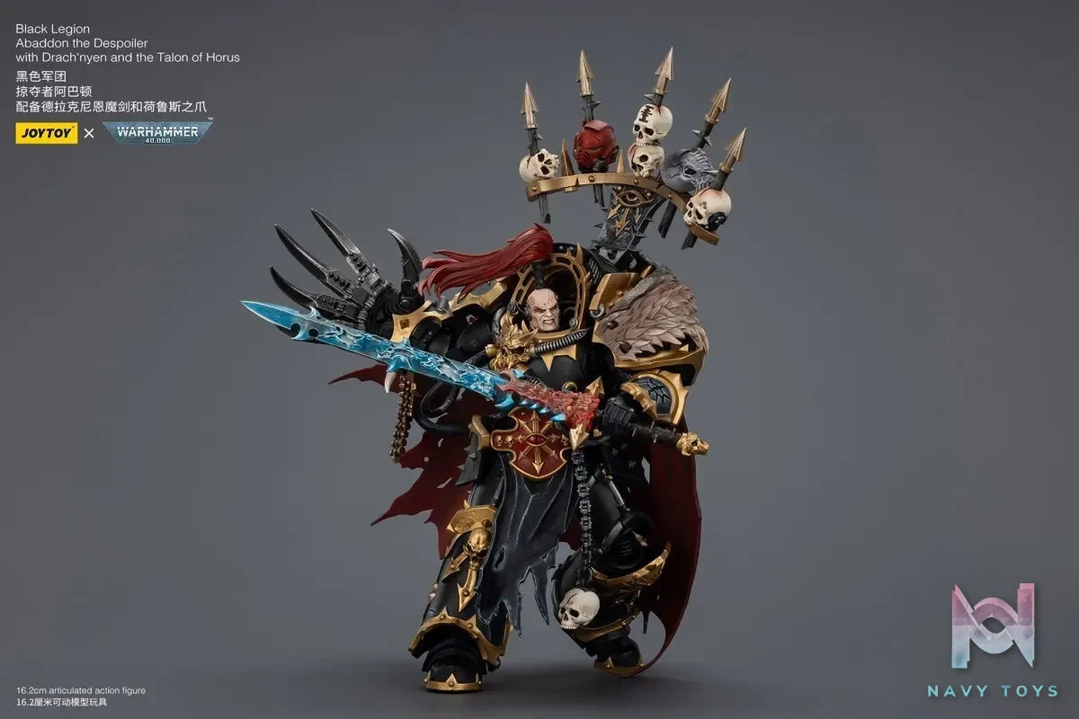 JOYTOY – 1/18 Black Legion Abaddon the Despoiler with Drach’nyen and the Talon of Horus JT02922 (Licensed)