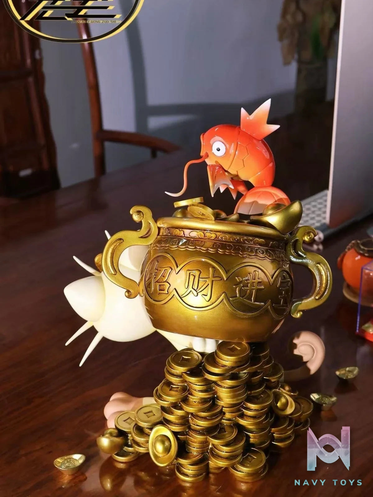 Fortune Cat and Koi Fish - Pokemon - Yuan Bao Studio resin statue Yuan Bao Studio anime figure