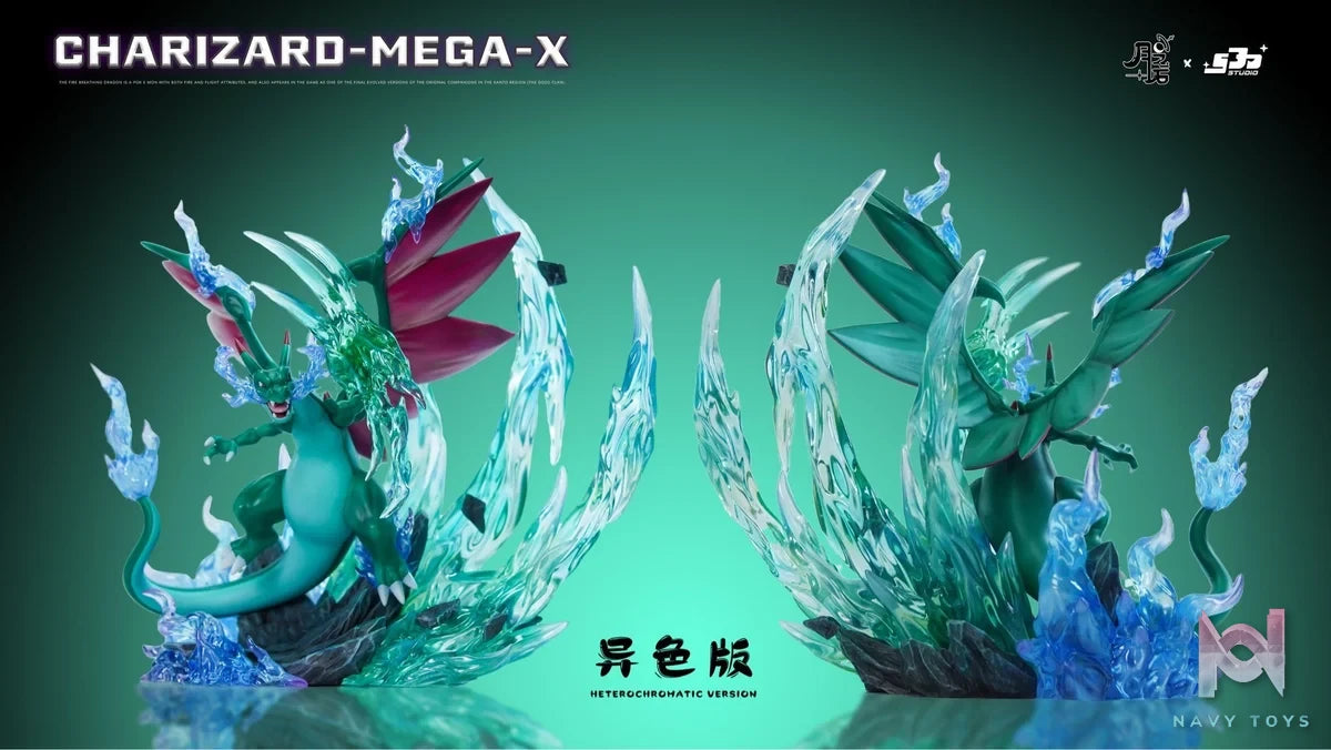 Mega Charizard X - Pokemon - Moonstone x Water Fleet Studio resin statue MoonStone Studio x Water Fleet Studio anime figure