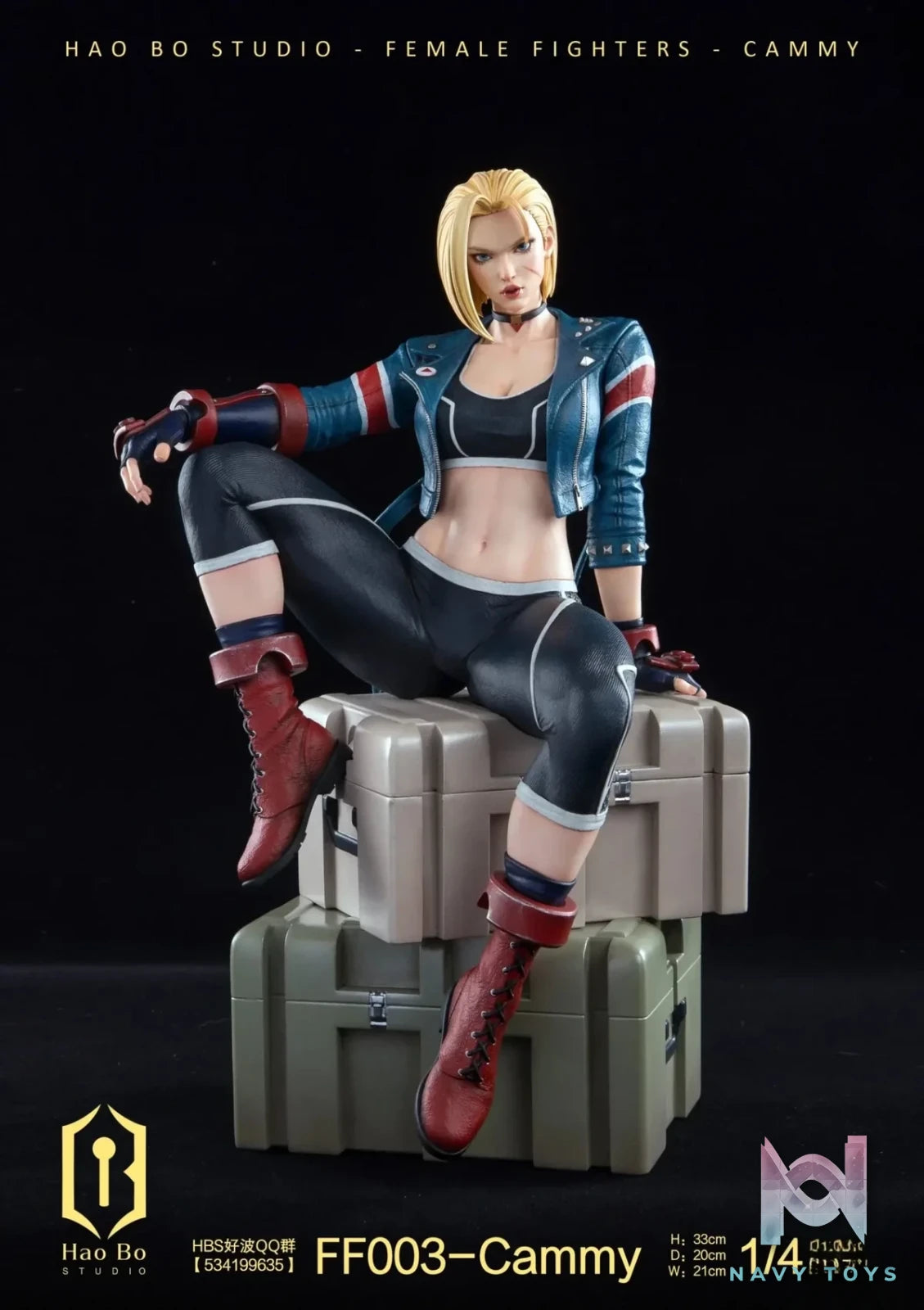 HAO BO Studio - 1/4 Statue Female Fighter Series FF003 Cammy resin statue Navy Toys anime figure