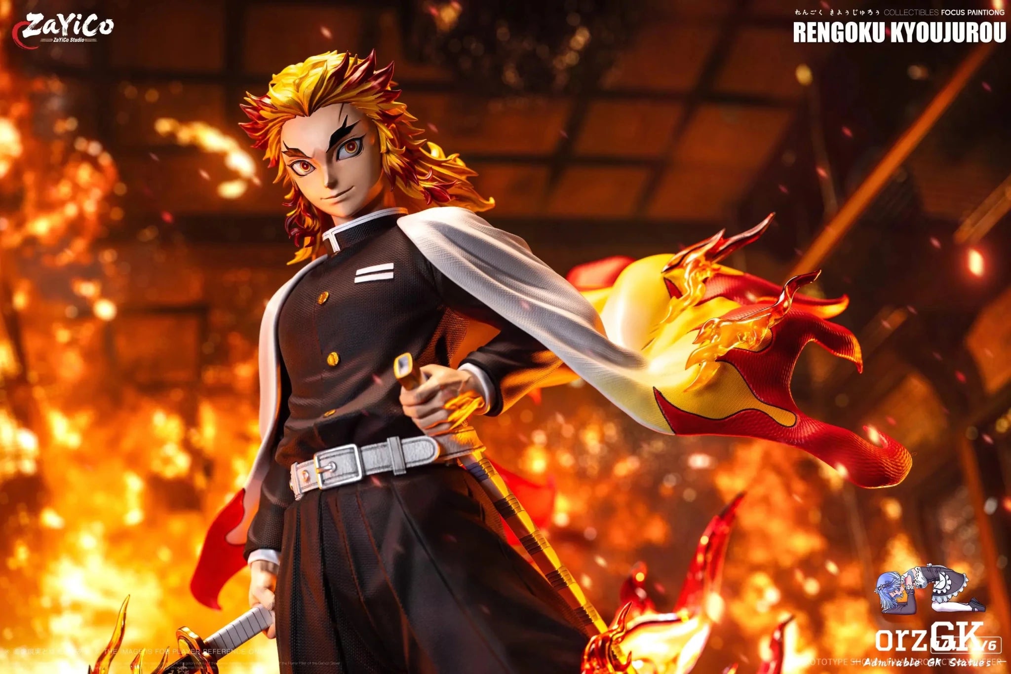 Flame Hashira Kyojuro Rengoku - Demon Slayer - Zayico Studio resin statue Navy Toys anime figure