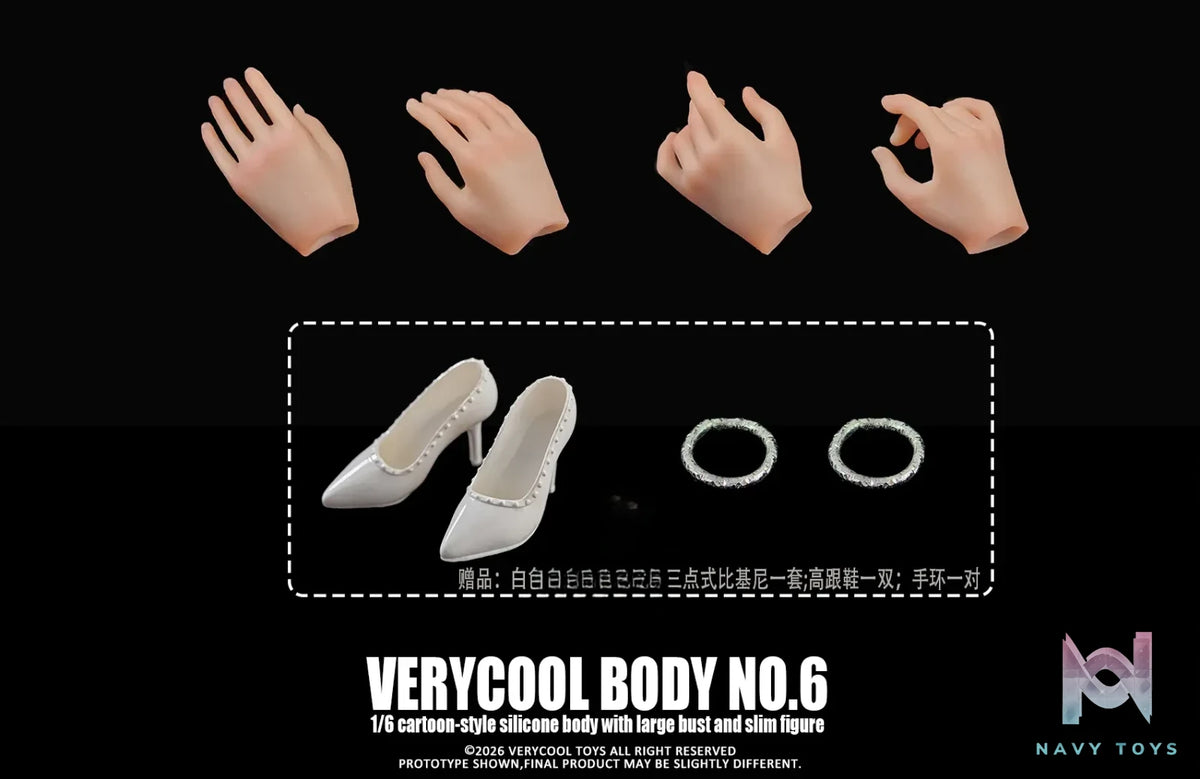 VERYCOOL – Body No.6 1/6 Platinum Silicone Female Body VCD-06 (Licensed)