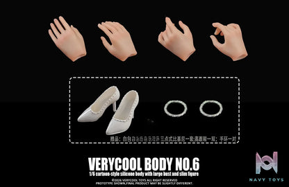 VERYCOOL – Body No.6 1/6 Platinum Silicone Female Body VCD-06 (Licensed)