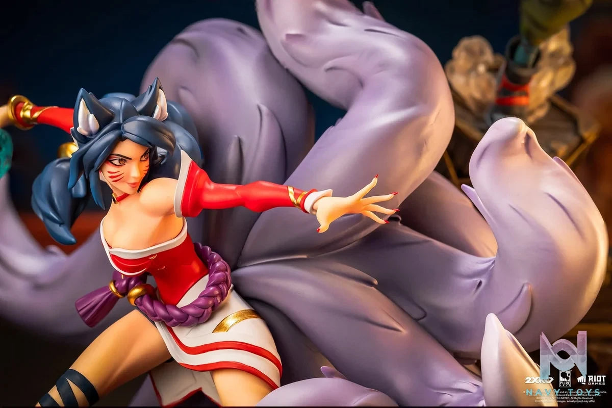Ahri & Ekko VS Jinx & Warwick resin statue PureArts Studio anime figure