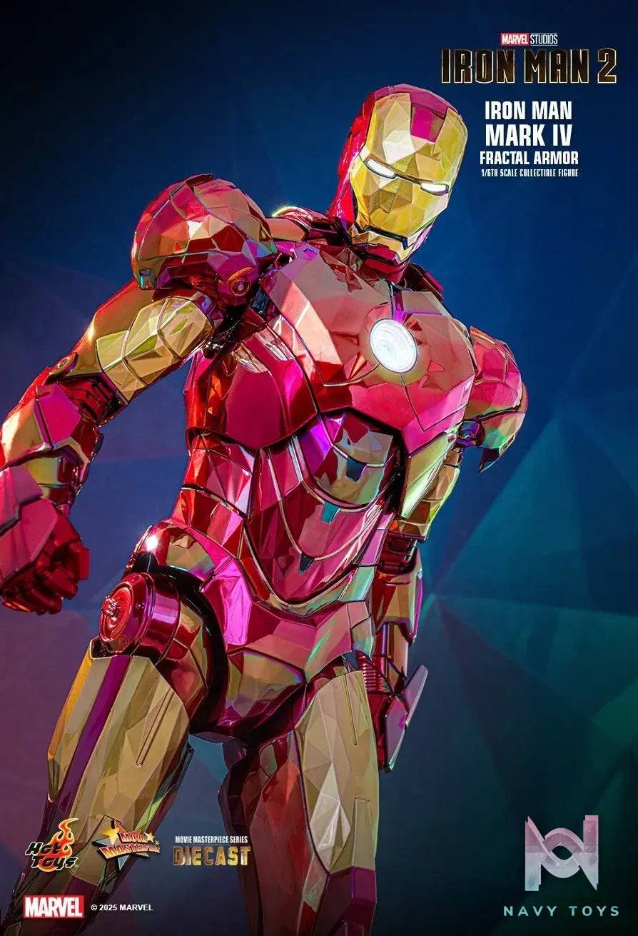 Hottoys – Marvel Iron Man 2 Iron Man Mark IV (Fractal Armor) 1/6th scale Collectible Figure MMS792D70 (Licensed)