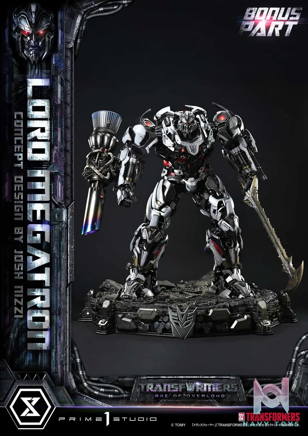 Prime 1 Studio – Museum Masterline Transformers Generations I Megatron Overlord (Design by Josh Nizzi) MMTFM-39 MMTFM-39S (Licensed)