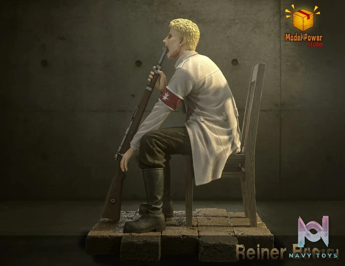 Model Power Studio - Attack on Titan Despairing Reiner Braun resin statue Navy Toys anime figure