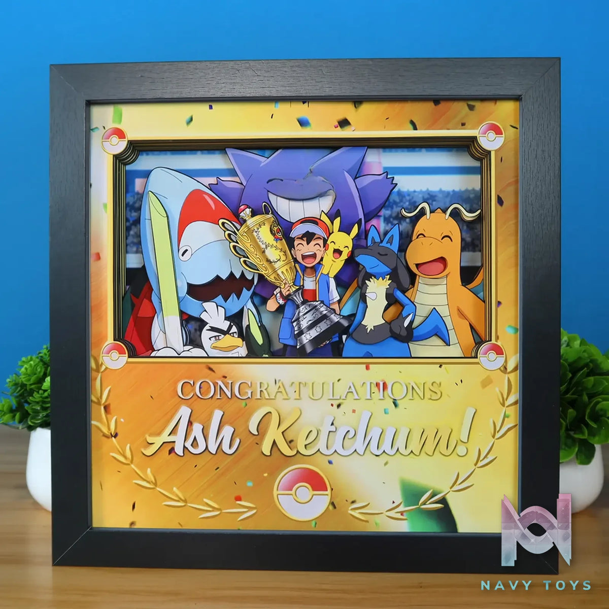 KALA HOME Studio – Congratulation Ash Ketchum! 3D Decorative Painting Pokémon