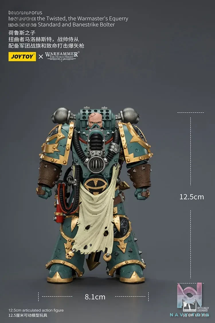 JOYTOY – Sons of Horus Maloghurst the Twisted, the Warmaster’s Equerry with Legion Standard and Banestrike Bolter JT04339 (Licensed)