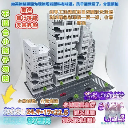 Mu Shi Chang Jing Shou Gong Studio – Battle‑Damaged Building Multi‑Purpose Diorama M02 Original