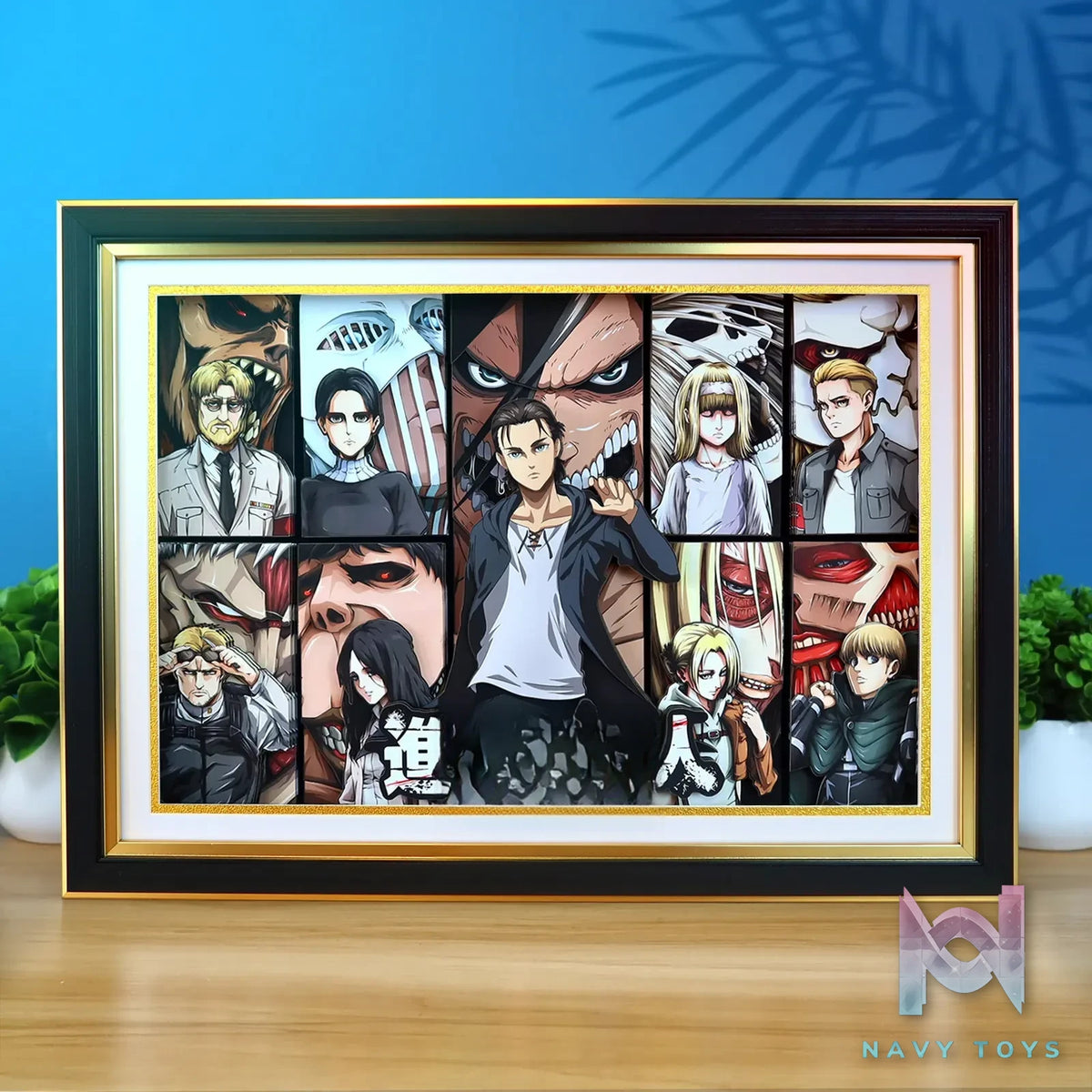 KALA HOME Studio – Attack on Titan Multiple Characters #08 Titan 3D Decorative Painting Attack on Titan