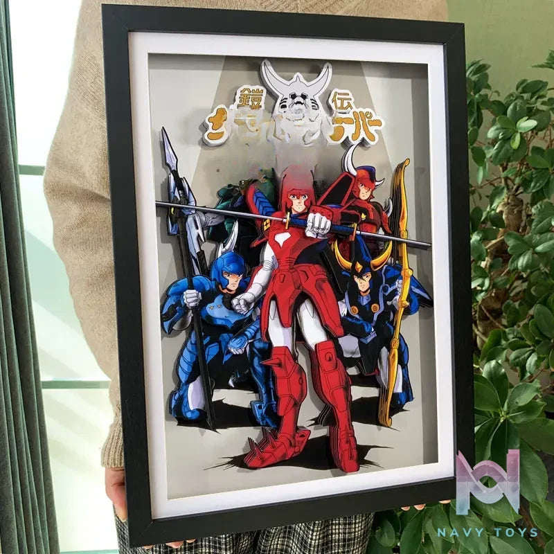 KALA HOME Studio – Ronin Warriors Multiple Characters 3D Decorative Painting Ronin Warriors