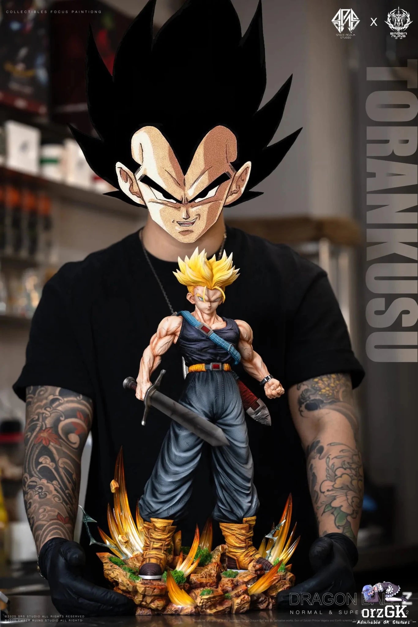 Space Realm Studio & Ember Ruins Studio - Dragon Ball Trunks resin statue Navy Toys anime figure