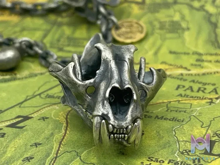Shou Jiang Studio – Original Design Realistic Tiger Skull Pendant Original