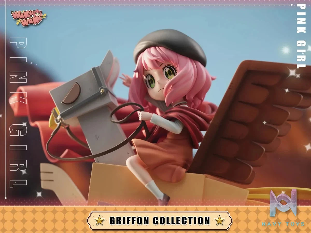 WakuWaku Studio - Spy x Family Anya cos Napoleon Crossing the Alps resin statue Navy Toys anime figure