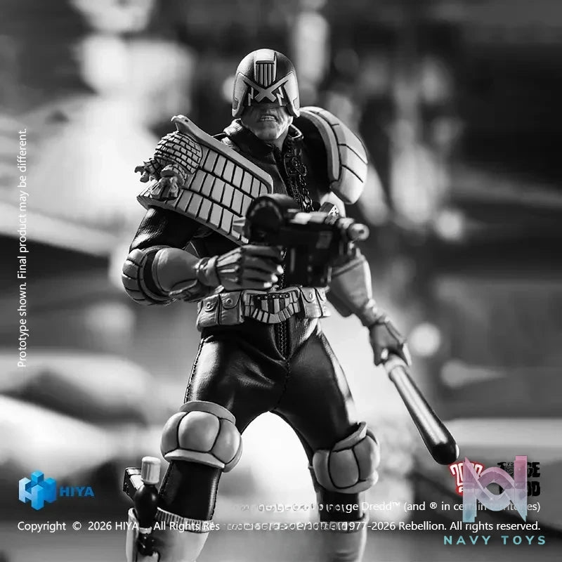 Hiya Toys – EXQUISITE SUPER Series Judge Dredd (Black X White Ver.) 1/12 Scale Action Figure ESJ0163 (Licensed)