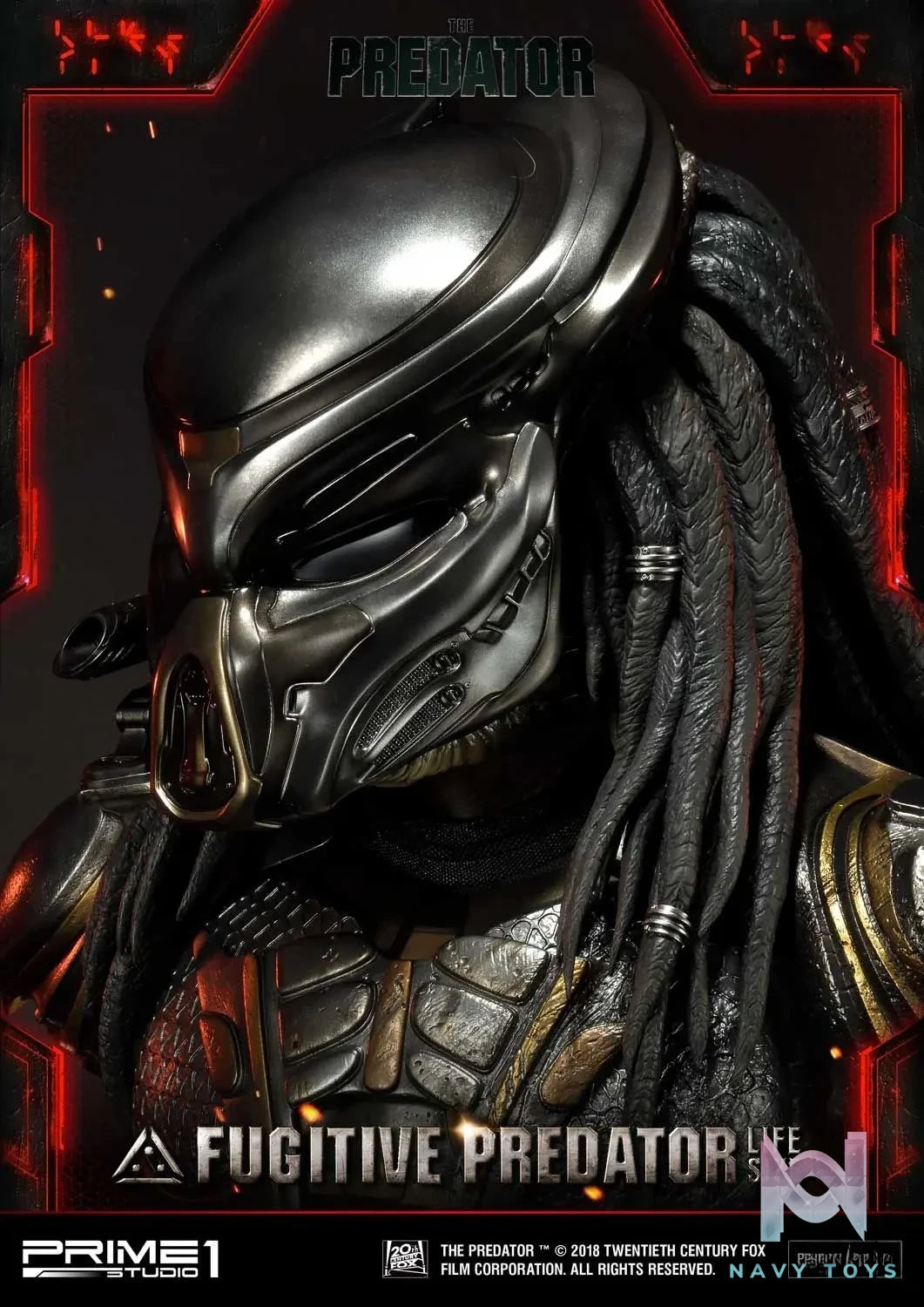 Prime 1 Studio – Life Size Bust The Predator (Film) Fugitive Predator LSTPR-01 LSTPR-01DX (Licensed)