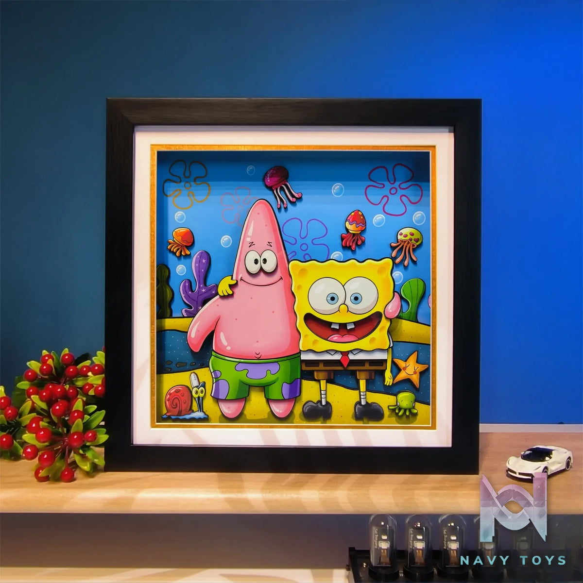 Yu Zhi Jiang Studio – SpongeBob X Patrick Star 3D Decorative Painting SpongeBob SquarePants