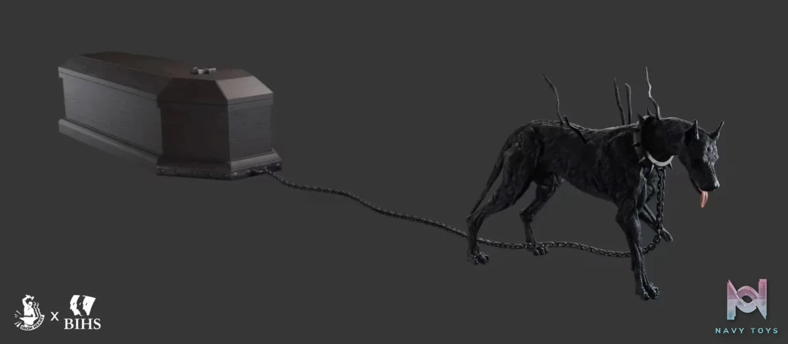 Black dog pulling coffin of Casca - Berserk - BIHS Studio resin statue Navy Toys anime figure