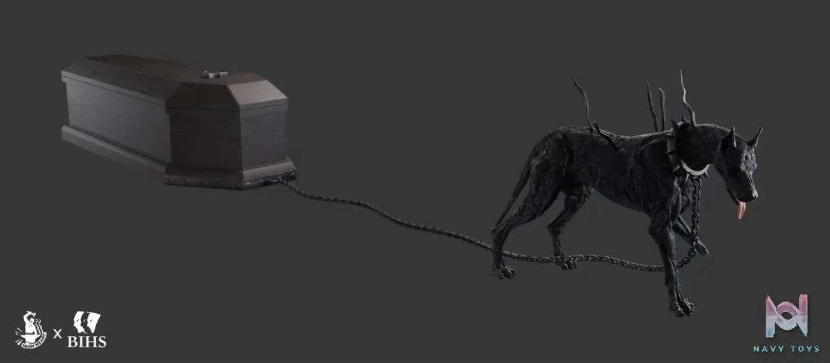Black dog pulling coffin of Casca - Berserk - BIHS Studio resin statue Navy Toys anime figure