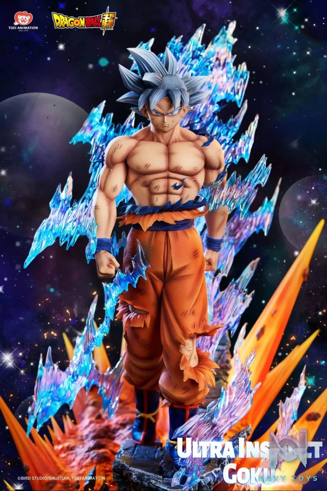 Light Year Studio - Dragon Ball Super Collectible Statue Ultra Instinct Son Goku (Licensed) resin statue Navy Toys anime figure