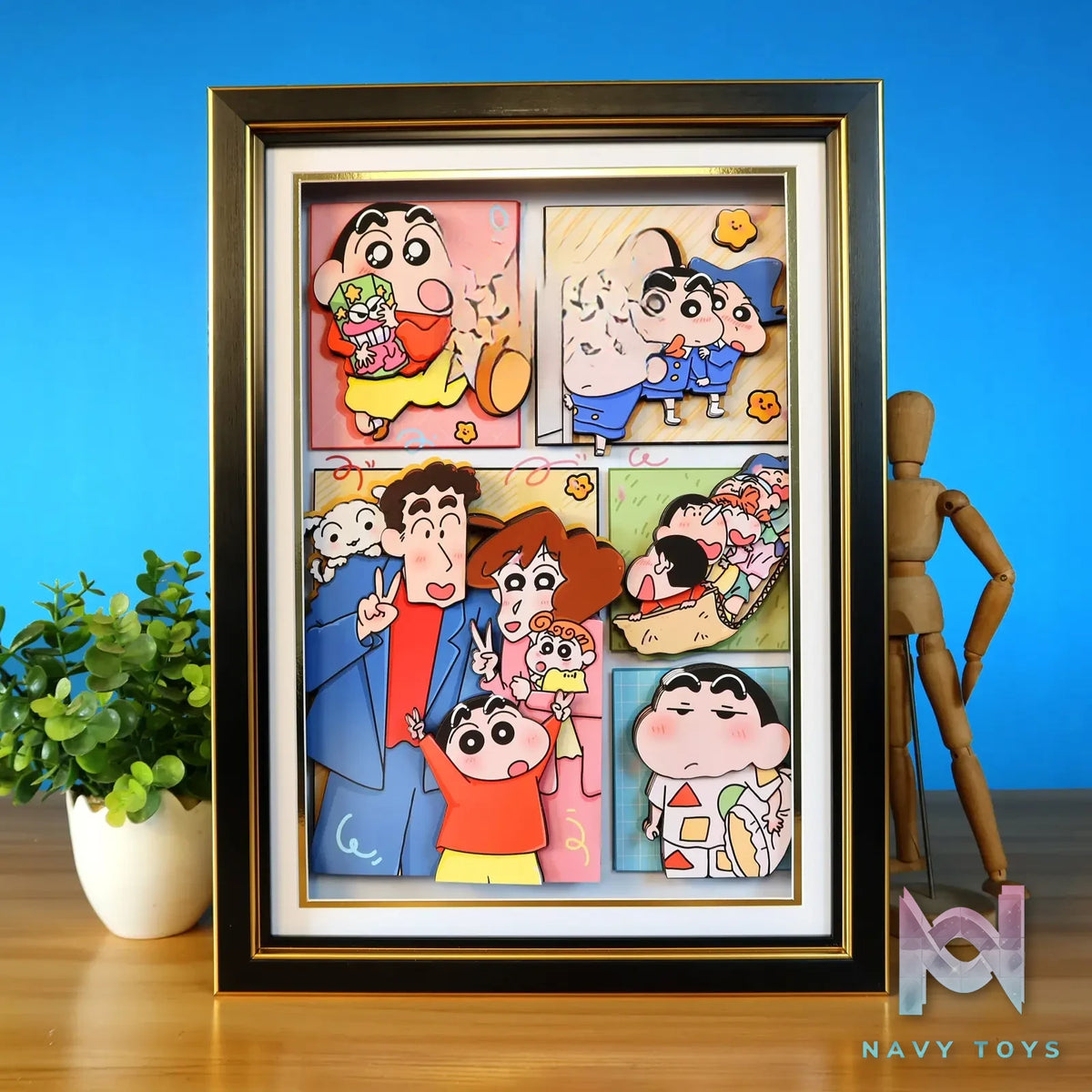 KALA HOME Studio – Crayon Shin-chan Multiple Characters #08 3D Decorative Painting Crayon Shin-chan