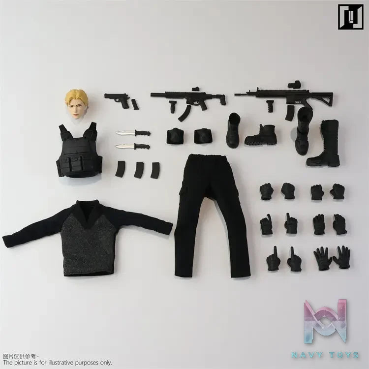 Mirrfig – MF002 Male Body 1/12 X Accessory Set (Licensed)