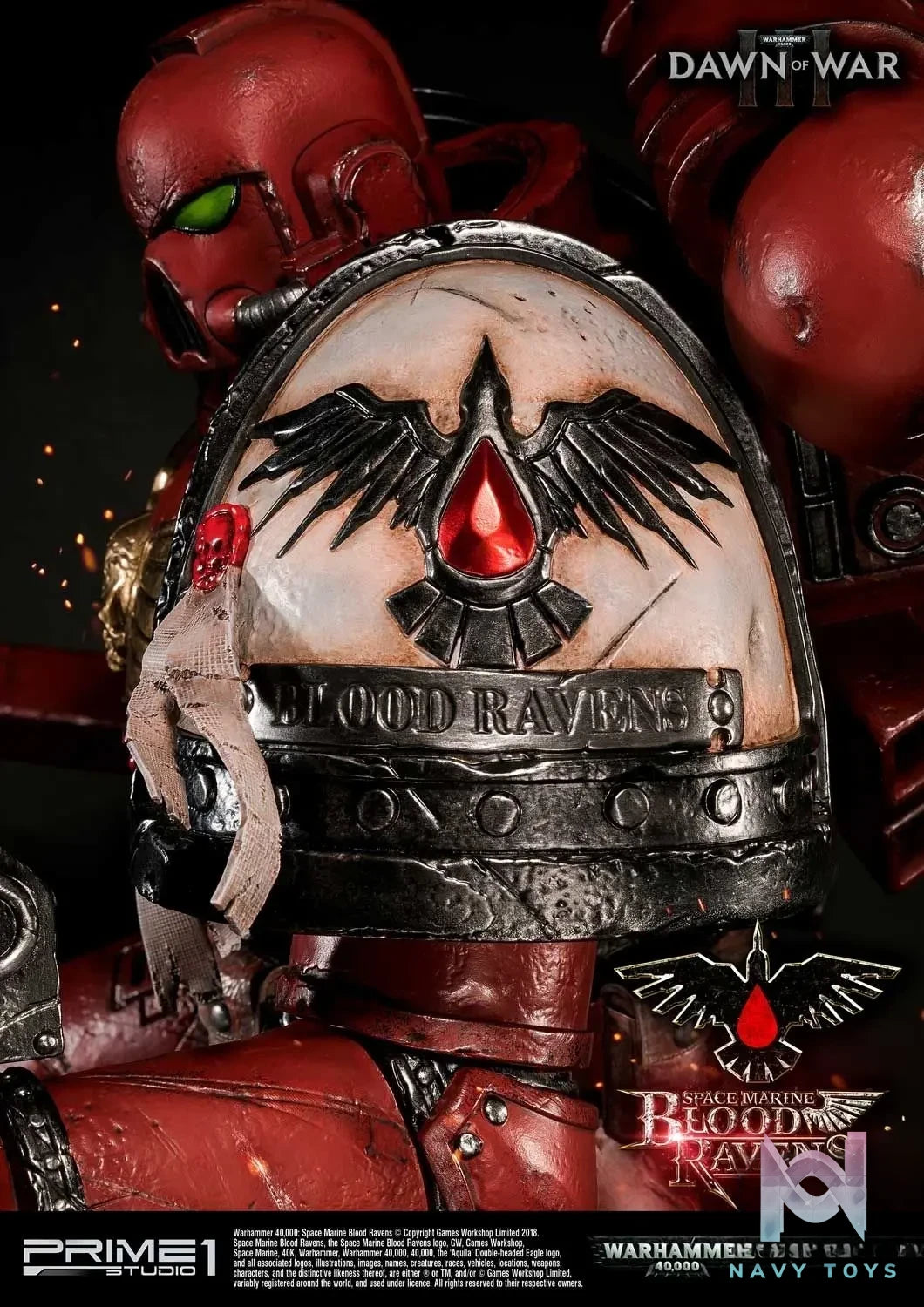Prime 1 Studio – Premium Masterline Warhammer 40,000: Dawn of War III Space Marine Blood Ravens PMWH40K-02 PMWH40K-02DX (Licensed)