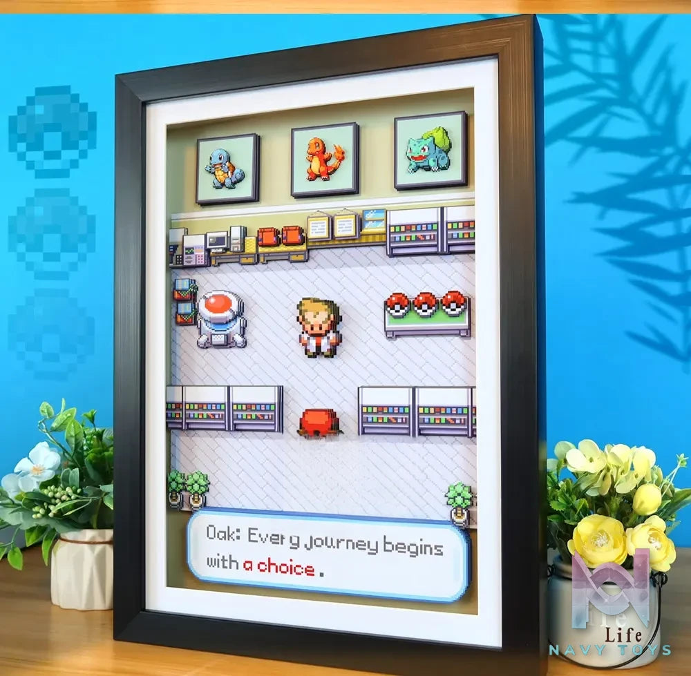 KALA HOME Studio – “A Choice” Pokémon FireRed/LeafGreen 3D Decorative Painting Pokémon