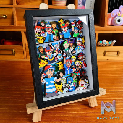 Yu Zhi Jiang Studio – Pokémon Multiple Characters 3D Decorative Painting Pokémon