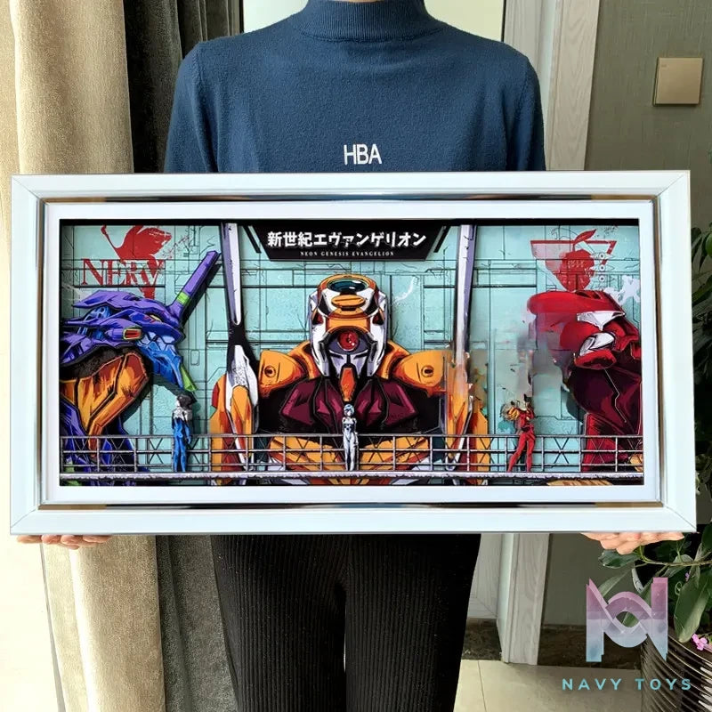 KALA HOME Studio – Neon Genesis Evangelion Multiple Characters #01 3D Decorative Painting eon Genesis Evangelion