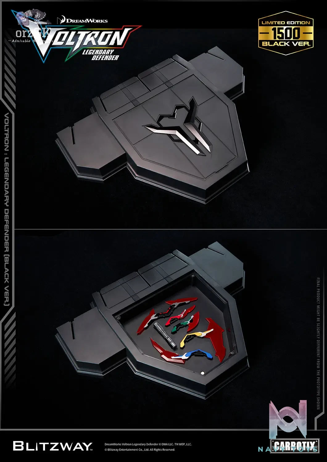 BLITZWAY – CARBOTIX Voltron (Black Ver.) Legendary Defender (Licensed)