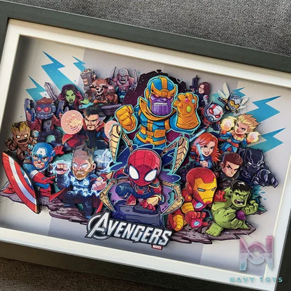 KALA HOME Studio – Marvel Multiple Characters #01 3D Decorative Painting Marvel