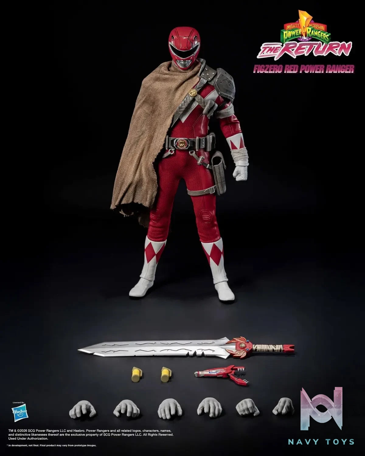 Threezero – Mighty Morphin Power Rangers: The Return FigZero 1/6 Red Power Ranger 3Z10200W0 (Licensed)