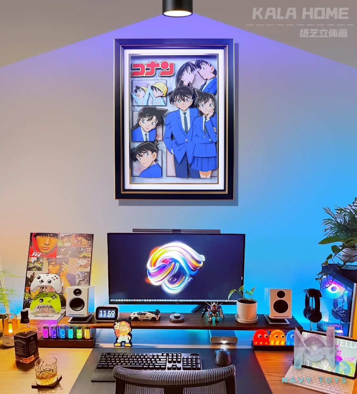 KALA HOME Studio – Shinichi Kudo X Ran Mouri 3D Decorative Painting Detective Conan
