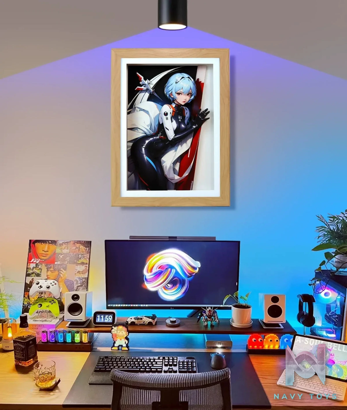 KALA HOME Studio – Ayanami Rei 3D Decorative Painting Neon Genesis Evangelion