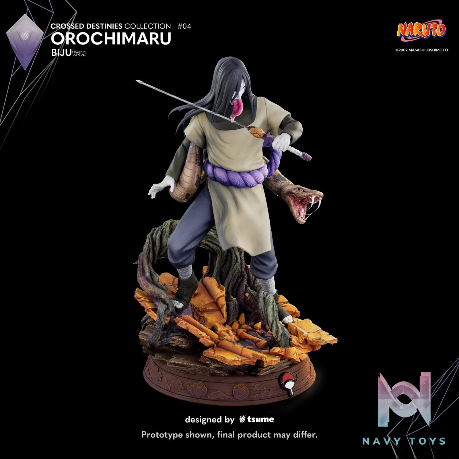TSUME Studio - Naruto Orochimaru BIJUtsu (Licensed) resin statue Navy Toys anime figure