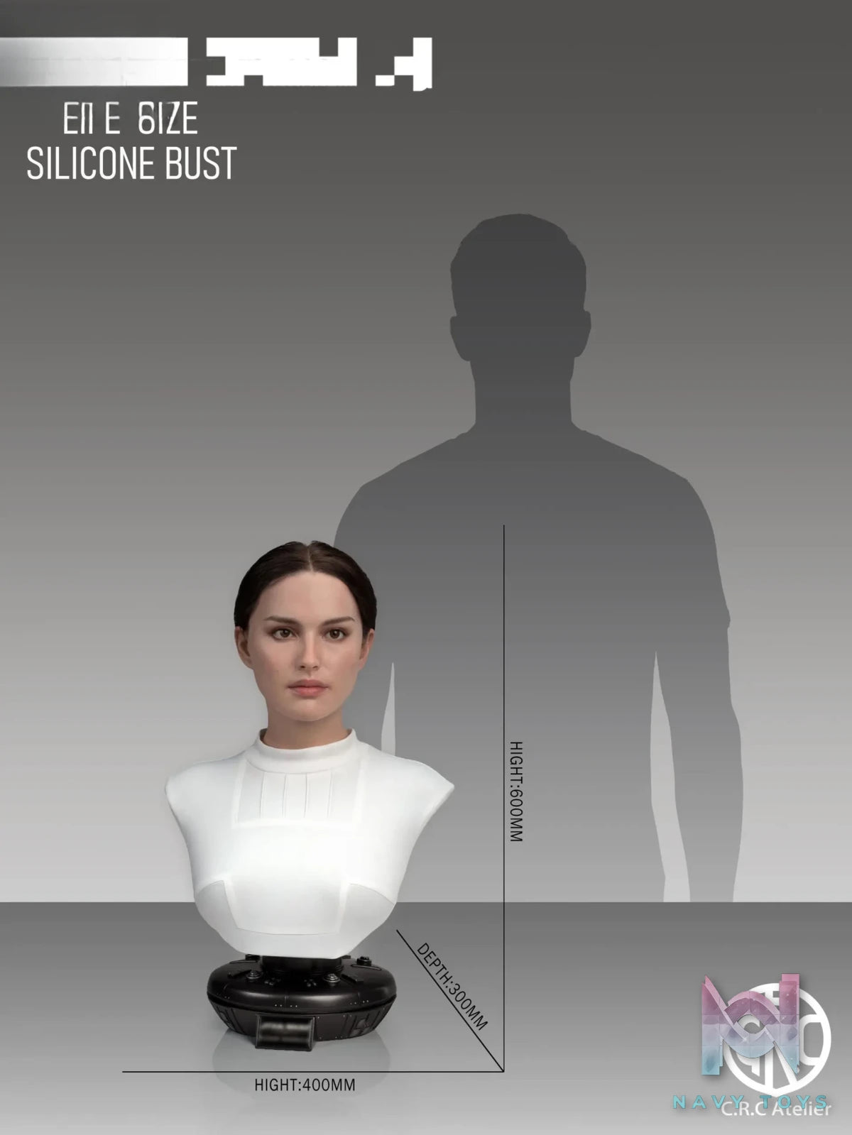 C.R.C Atelier Studio – Natalie Portman Lifesize Silicone Bust Superstar