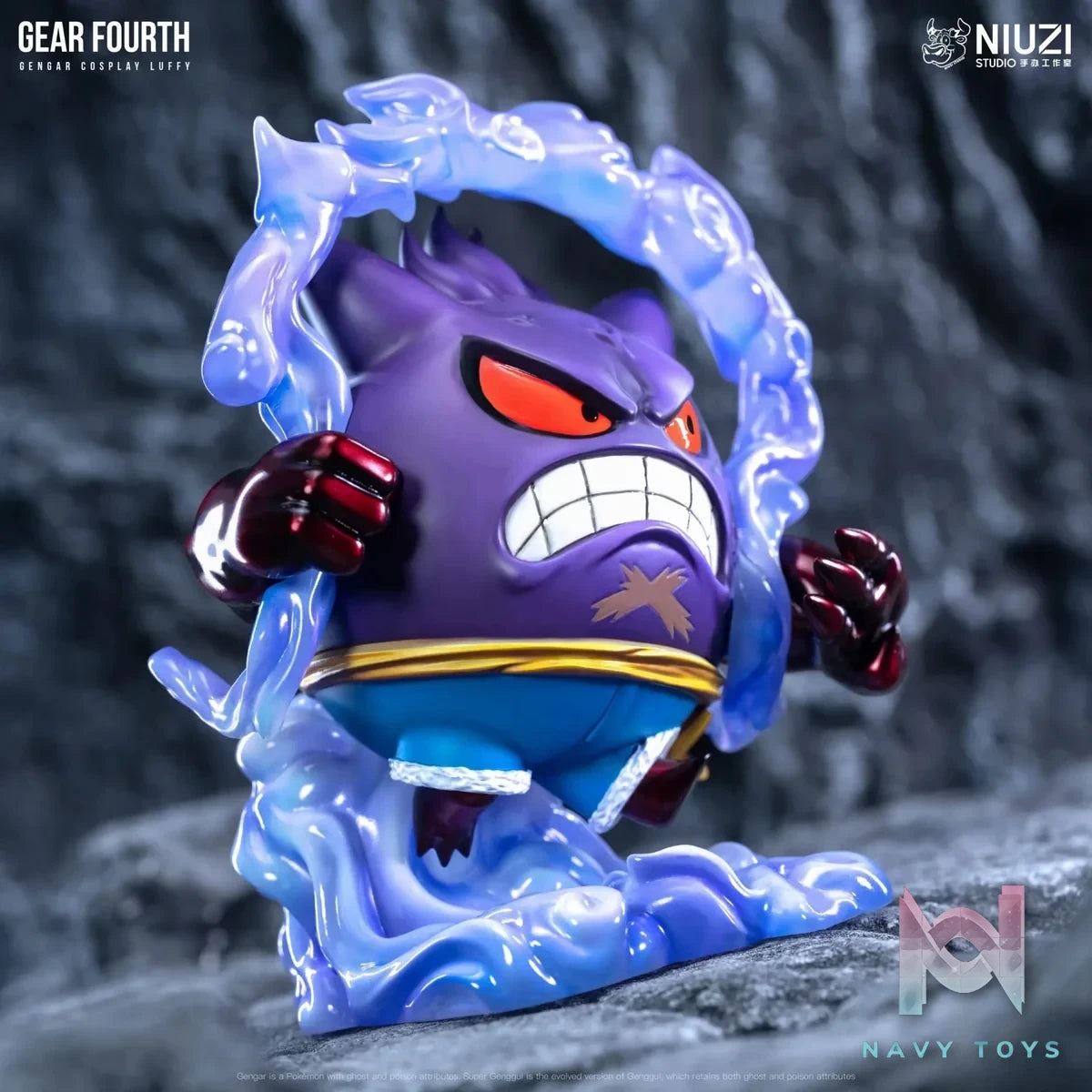 NIUZI Studio - Pokémon Gear 4 Gengar resin statue Navy Toys anime figure