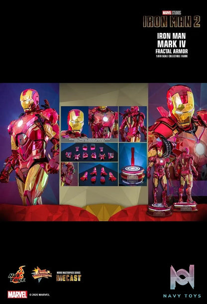 Hottoys – Marvel Iron Man 2 Iron Man Mark IV (Fractal Armor) 1/6th scale Collectible Figure MMS792D70 (Licensed)