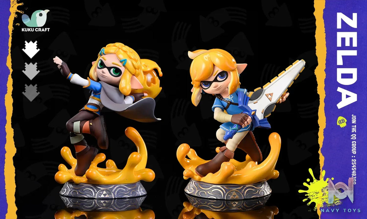 KukuCraft Studio – The Legend of Zelda x SPLATOON Squid Link & Zelda 2.0