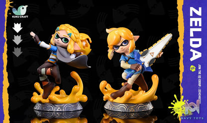 KukuCraft Studio – The Legend of Zelda x SPLATOON Squid Link & Zelda 2.0