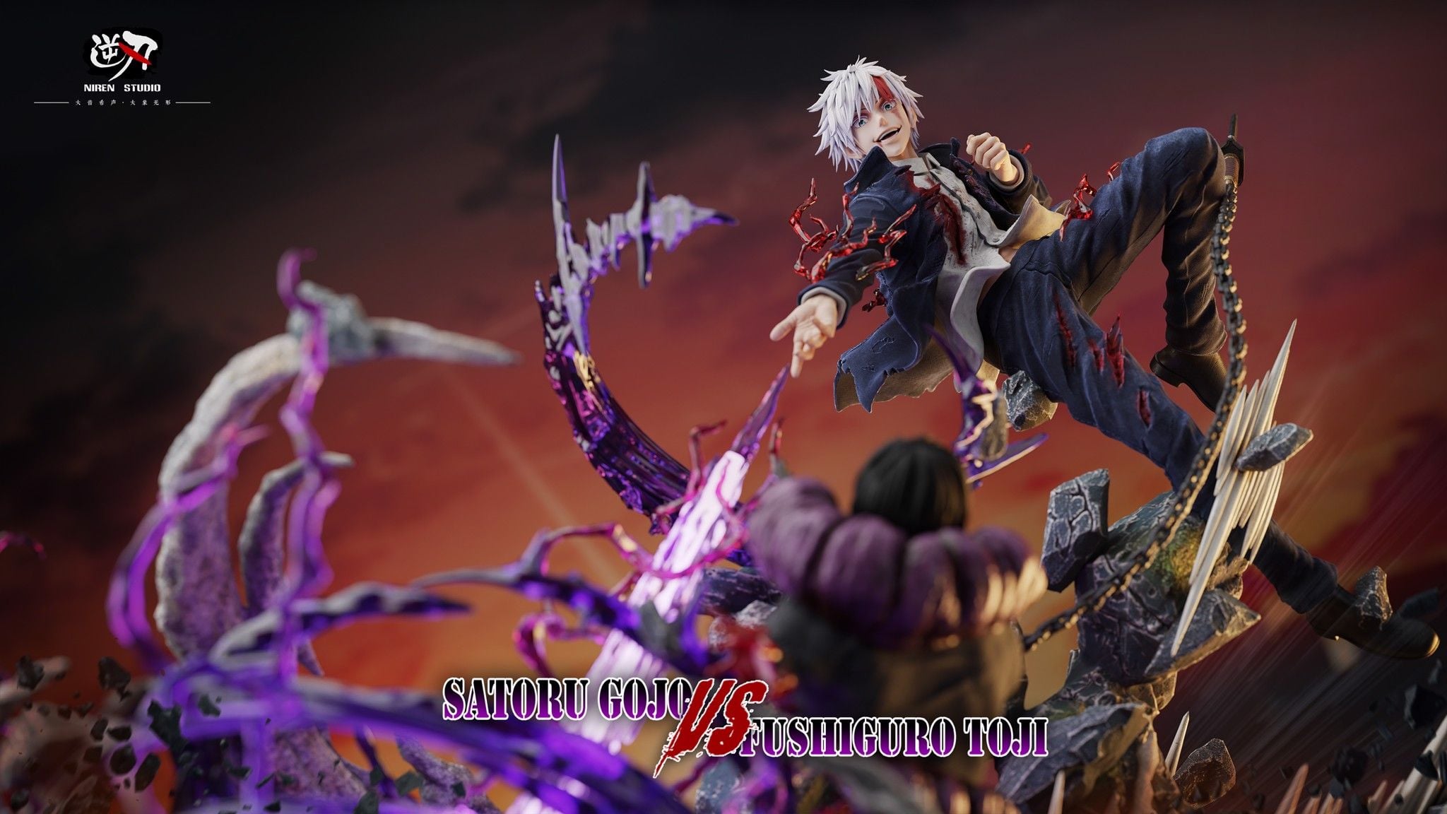 Gojo Satoru vs Toji Fushigiro - Jujutsu Kaisen - Niren Studio resin statue Niren Studio anime figure