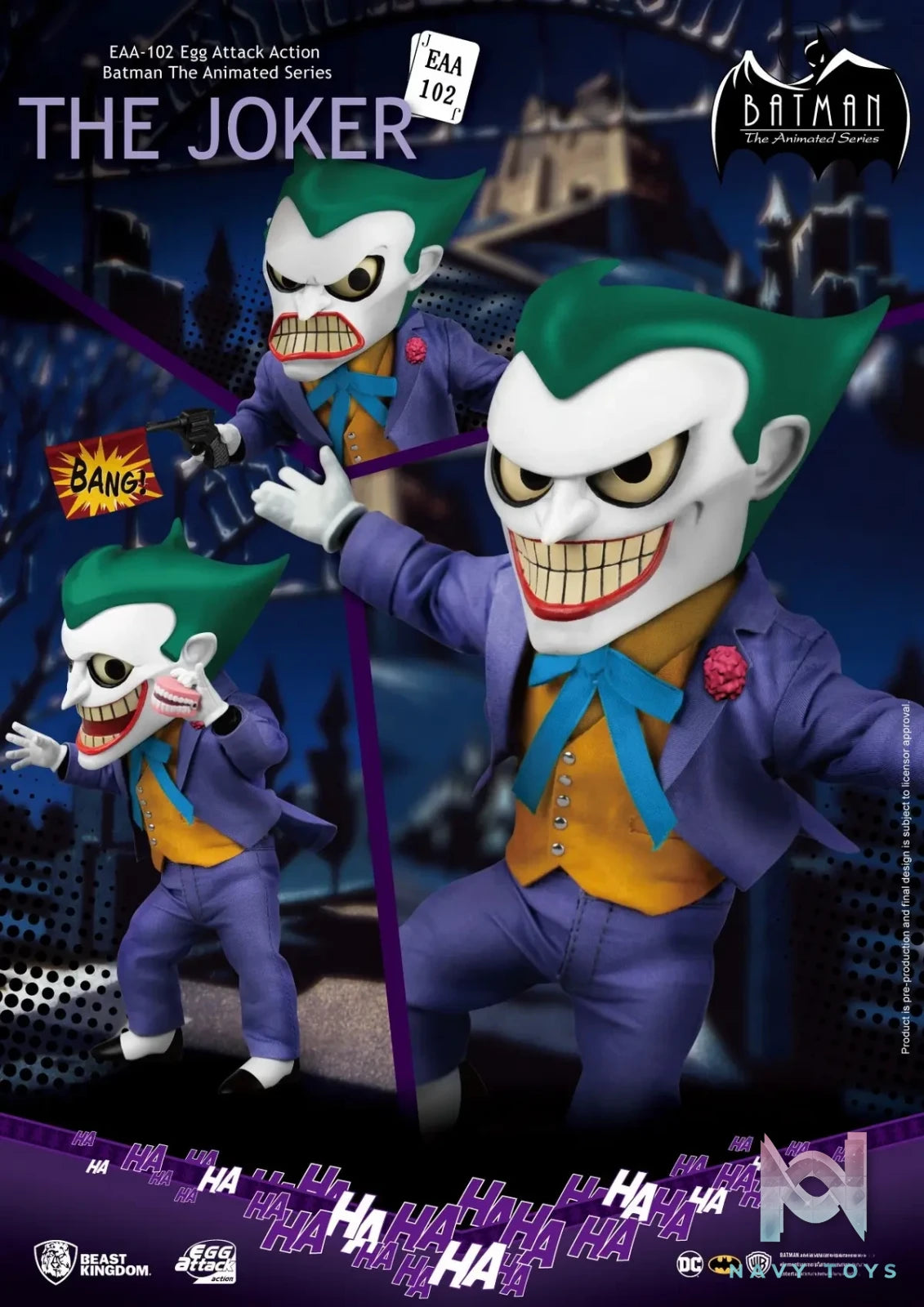 Beast Kingdom – EAA-102 Batman The Animated Series THE JOKER Action Figure (Licensed)