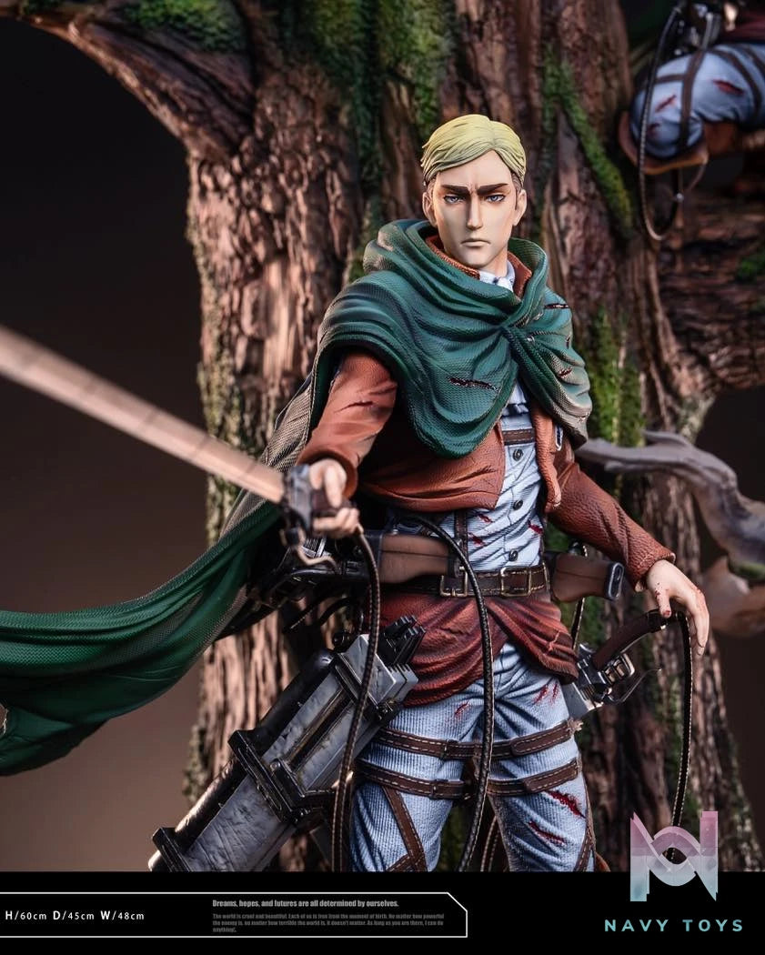 Levi Ackerman & Erwin Smith resin statue Hertz studio anime figure
