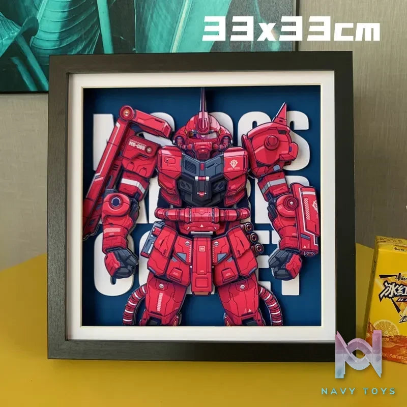 KALA HOME Studio – Red Zaku 3D Decorative Painting Gundam