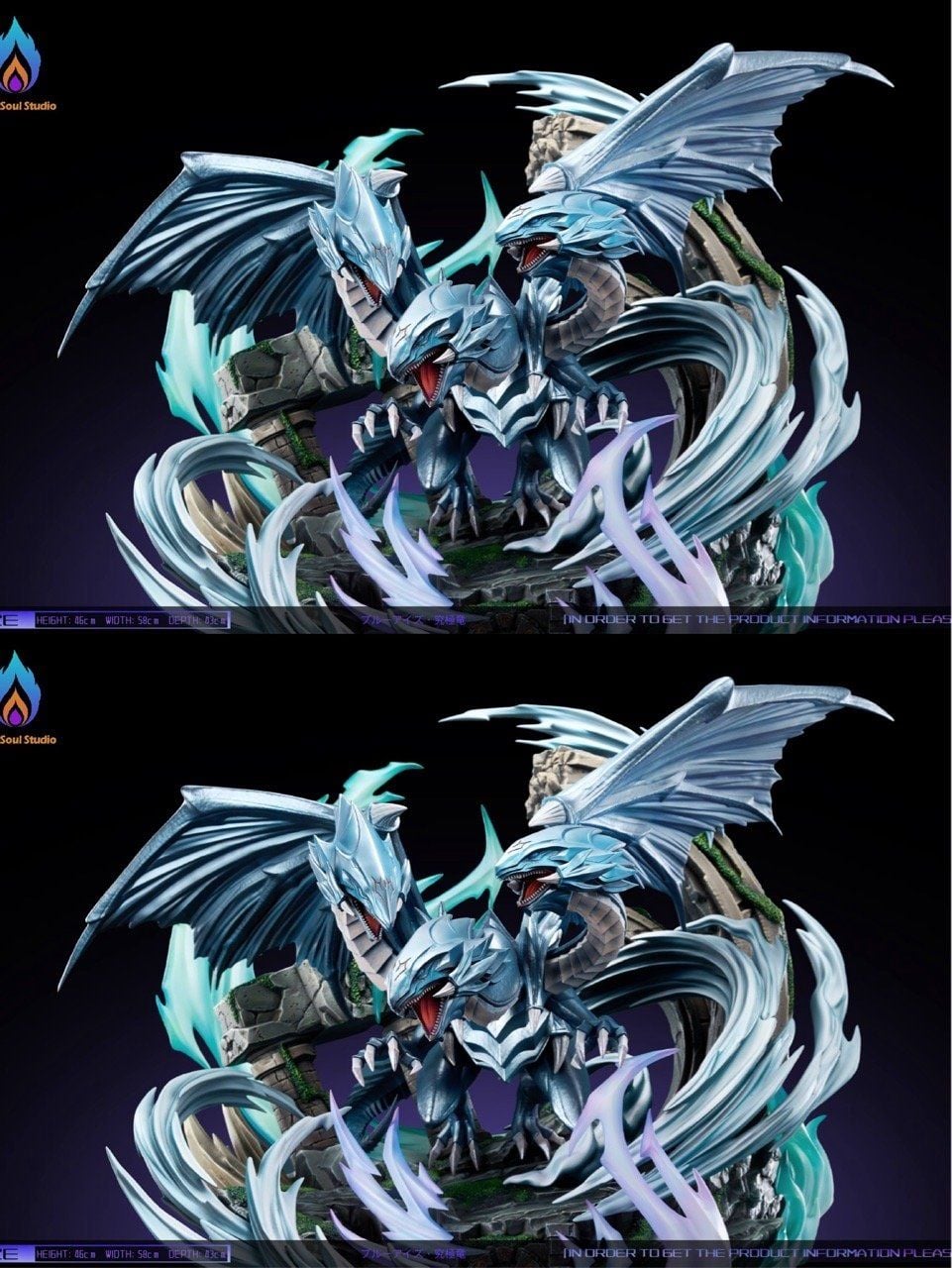 Blue Eyes Ultimate Dragon - Yu - Gi - Oh! - Duel Soul Studio resin statue Duel Sould Studio anime figure